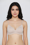 Zivame Bare Melange Padded Non Wired 3/4th Coverage Tshirt Bra - Ash Melange — thumbnail 1